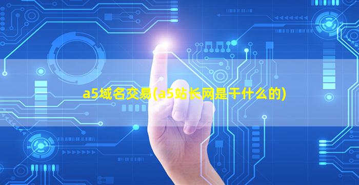 a5域名交易(a5站长网是干什么的)插图