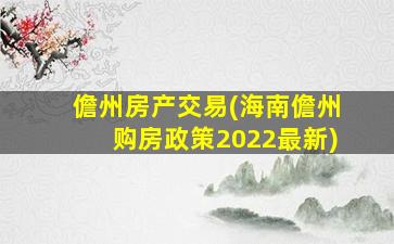 儋州房产交易(海南儋州购房政策2022最新)