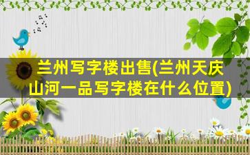 兰州写字楼*(兰州天庆山河一品写字楼在什么位置)