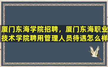 厦门东海学院招聘，厦门东海职业技术学院聘用管理人员待遇怎么样