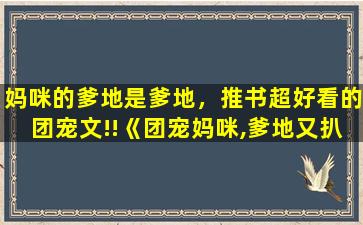 妈咪的爹地是爹地，推书超好看的团宠文!!《团宠妈咪,爹地又扒你马甲了》