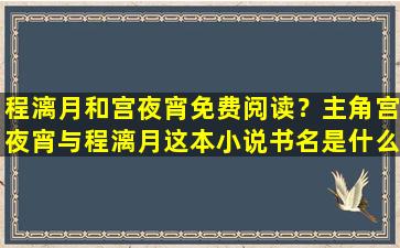程漓月和宫夜宵免费阅读？主角宫夜宵与程漓月这本小说书名是什么