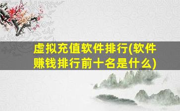 虚拟充值软件排行(软件*排行前十名是什么)