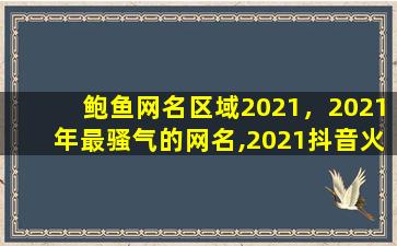鲍鱼网名区域2021，2021年最骚气的网名,2021抖音火爆昵称有哪些