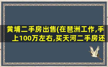 黄埔二手房*(在琶洲工作,手上100万左右,买天河二手房还是黄埔、番禺)